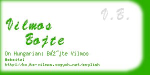 vilmos bojte business card